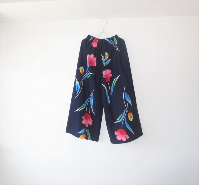 ☆浴衣ガウチョパンツ☆ポケットステッチ♪/31kg010
