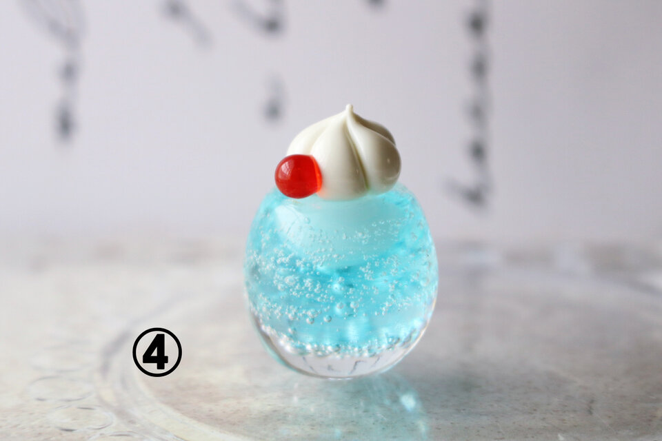ミニチュア喫茶へようこそ！】ガラスのクリームソーダ | iichi 日々の