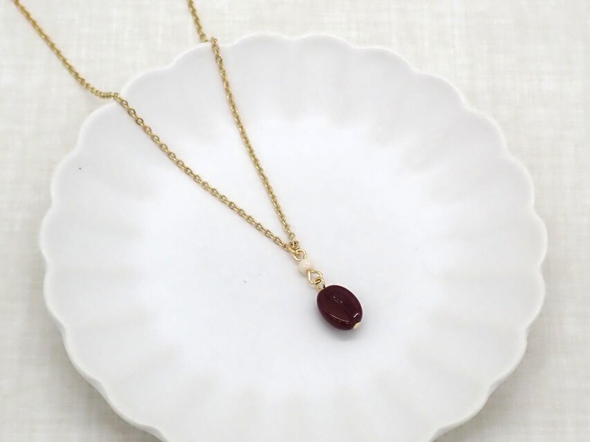 《２色から選べる》珈琲豆ネックレス