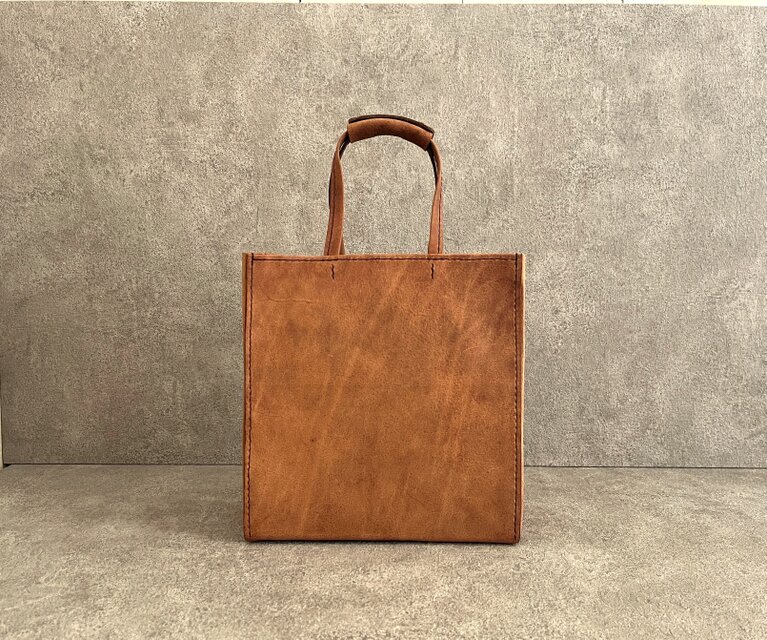 紙袋バッグ ブラウン イタリアンレザー＜C＞ | iichi 日々の暮らしを