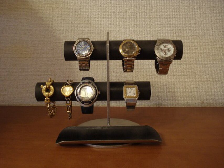 腕時計スタンド 6本掛け腕時計スタンド ロングトレイタイプ AKデザイン