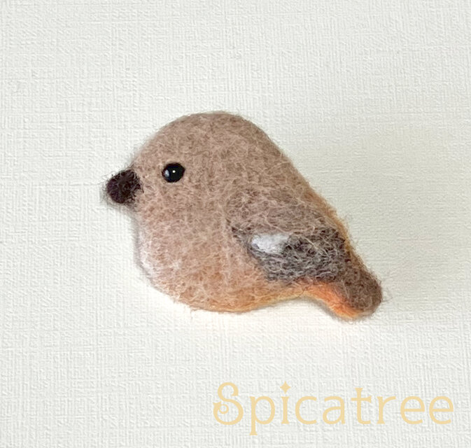 ＊受注制作＊「ジョウビタキ　メス」羊毛ブローチ