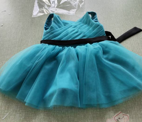 美品！かわいい ブルー カラードレス ソフトチュール 子供用ドレス ...