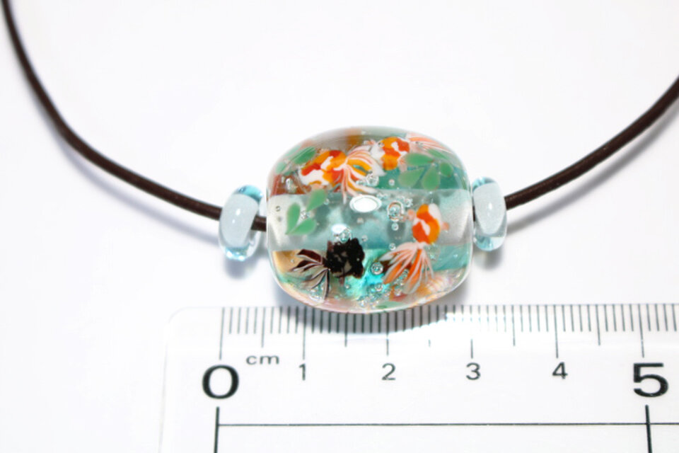 秋のSALE☆（10/9まで）金魚のとんぼ玉（ガラス玉） | iichi 日々の