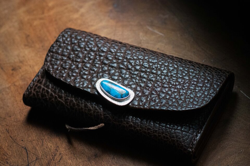 タタンカ　三つ折り長財布　アメリカバイソン