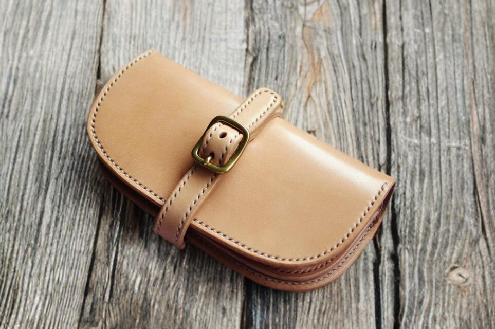 本革サドルレザーのバックル長財布【受注製作】