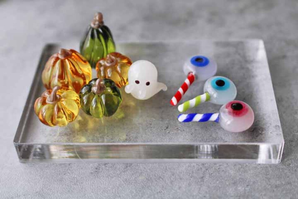 ガラスのハロウィン　ミニチュアサイズの置き飾り①