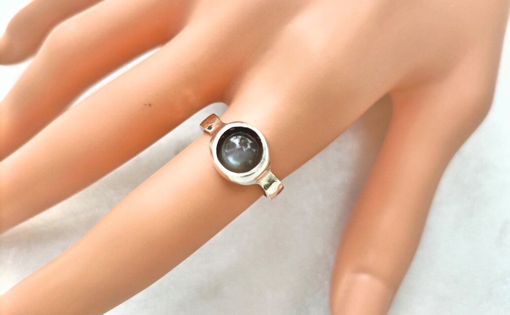 SV925　グレームーンストーンのリング　　