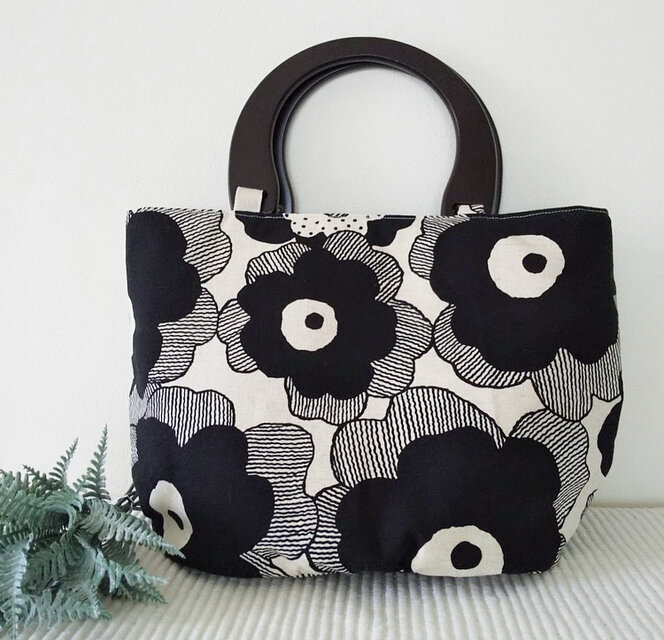 wood♡北欧柄トートbag