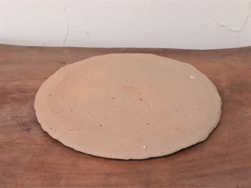 備前焼 皿・ひだすき(約20.5cm) sr4-069 | iichi 日々の暮らしを