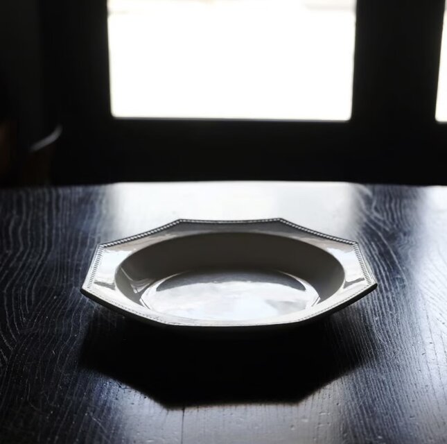Montereau モントロー ファイアンスフィーヌ オクトゴナル 深皿 リム皿