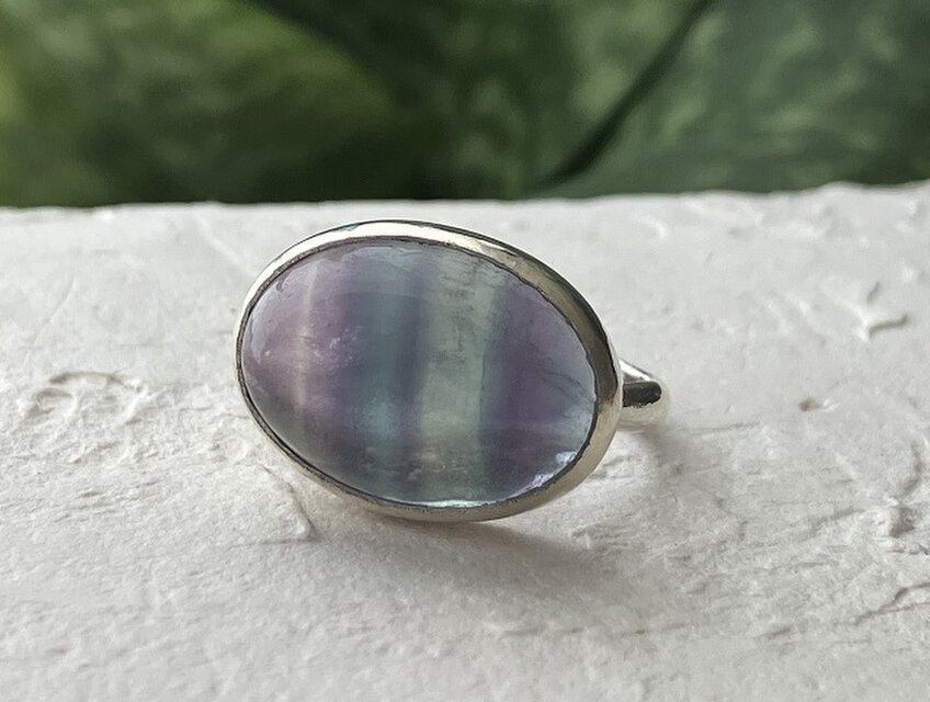 ぷるるん大粒フローライト・リング（silver925）