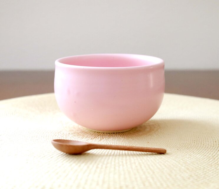 桜花釉のボウル ＊ お抹茶やカフェオレ、スープなどにも