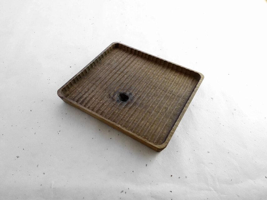 我谷盆 胡桃 18×16×2cm 栗渋染め | iichi 日々の暮らしを心地よくする