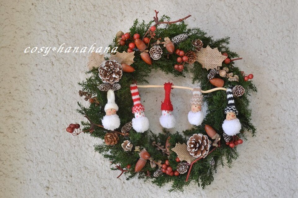 クリスマスリース☆スノーマン クリスマスリース スノーマンの可愛いクリスマスリース リース
