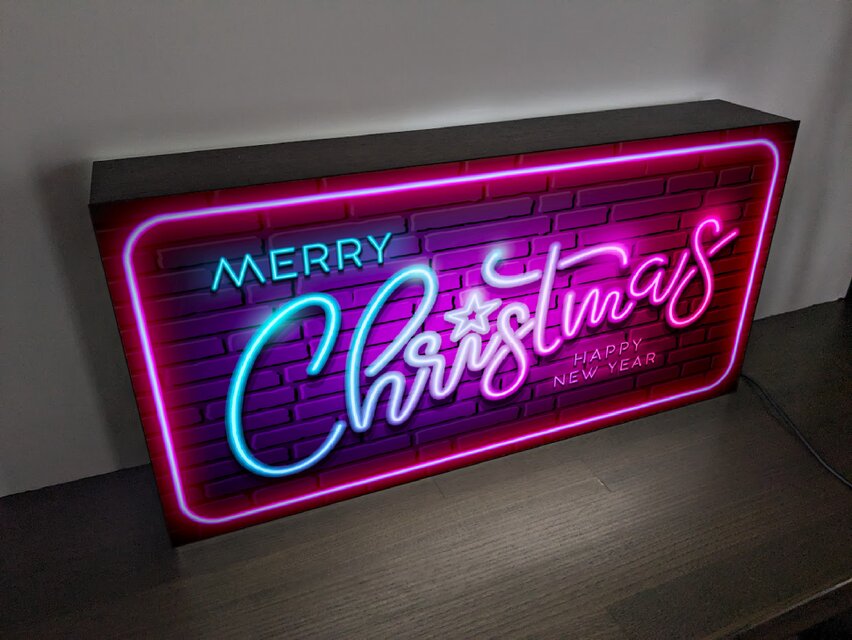 Lサイズ】メリー クリスマス ネオン系 照明 縦看板 置物 雑貨 ライト 
