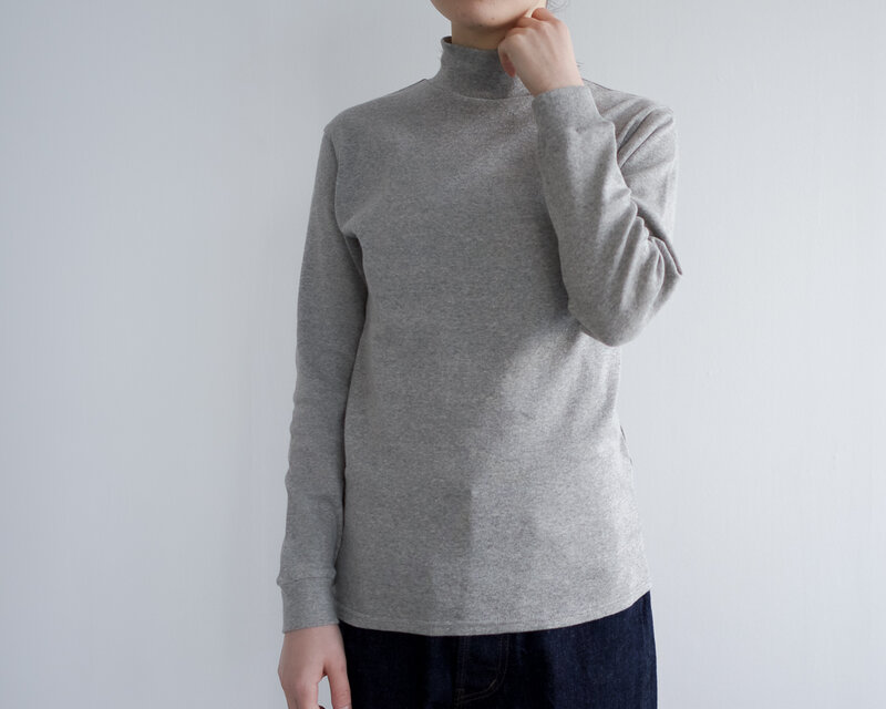 オーガニックコットンハイネック/organic cotton/high neck/heather