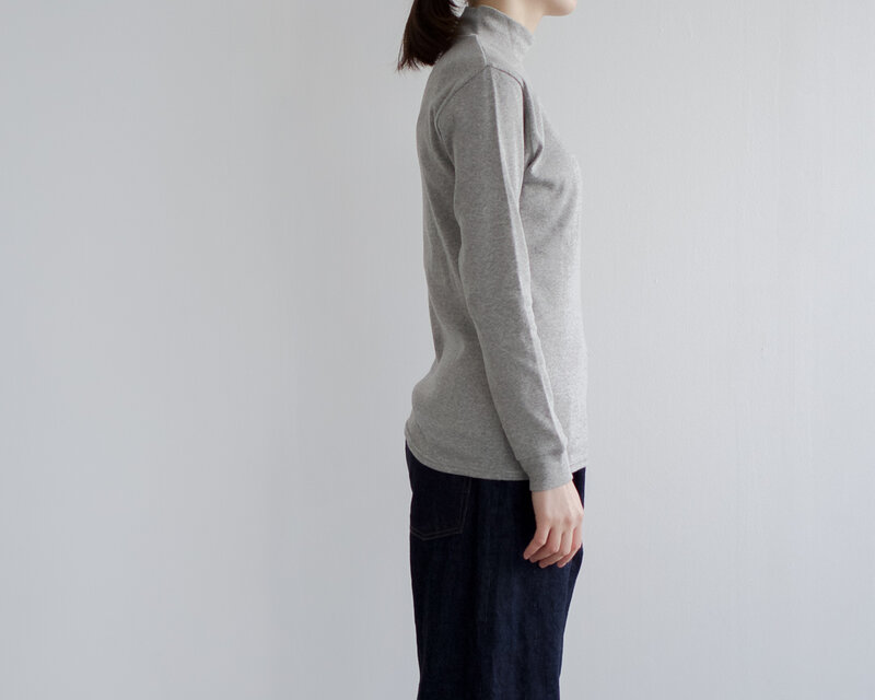 オーガニックコットンハイネック/organic cotton/high neck/heather