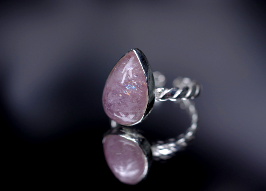 New ☆新『Morganite』☆世界でひとつの天然石リングsilver925-