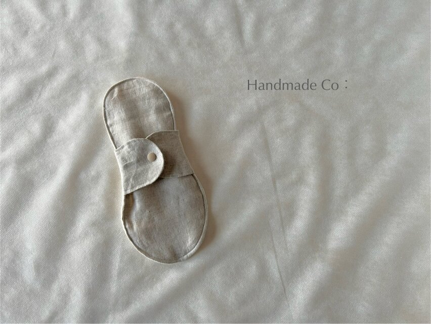 たてなが布ナプキン 3枚セット : : 麻とネル　生成り