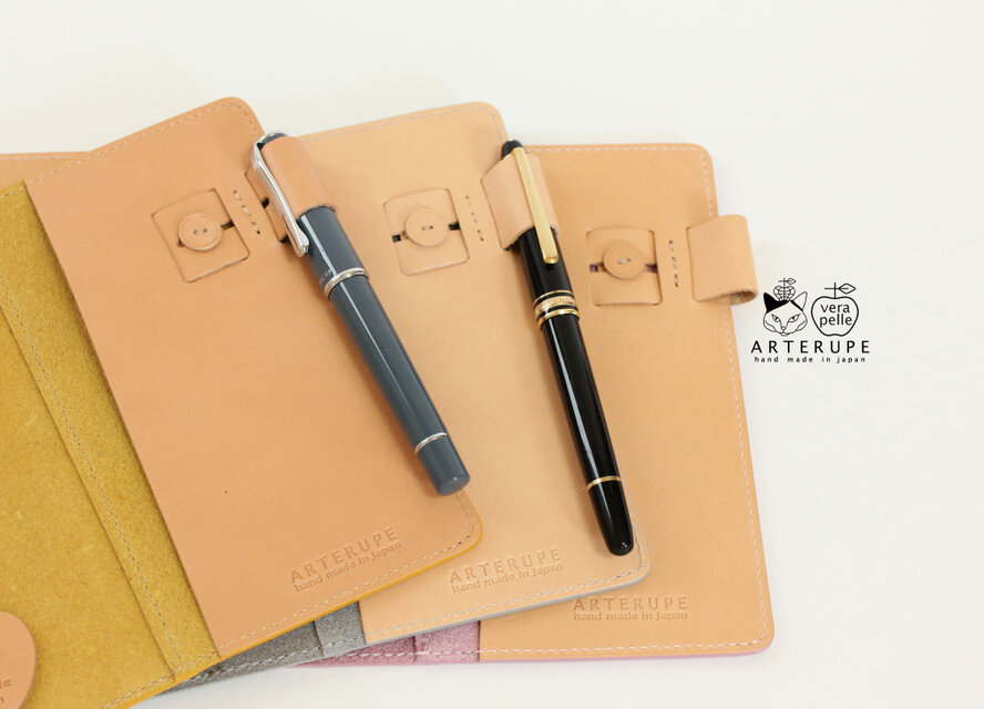 Poet A6ノート ほぼ日手帳 インクブルー 本革カバー シュリンクレザー