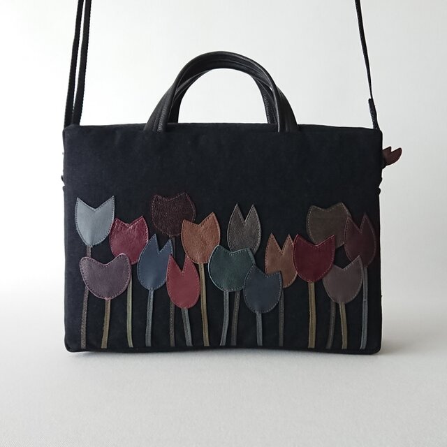 tulip 2way bag [black] | iichi 日々の暮らしを心地よくする