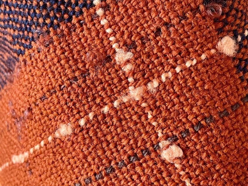 茶系オレンジの大判ウールストール | iichi 日々の暮らしを心地よく
