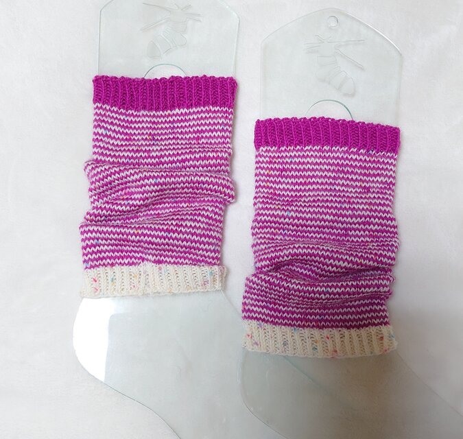 手編み靴下 マルチショートウォーマー