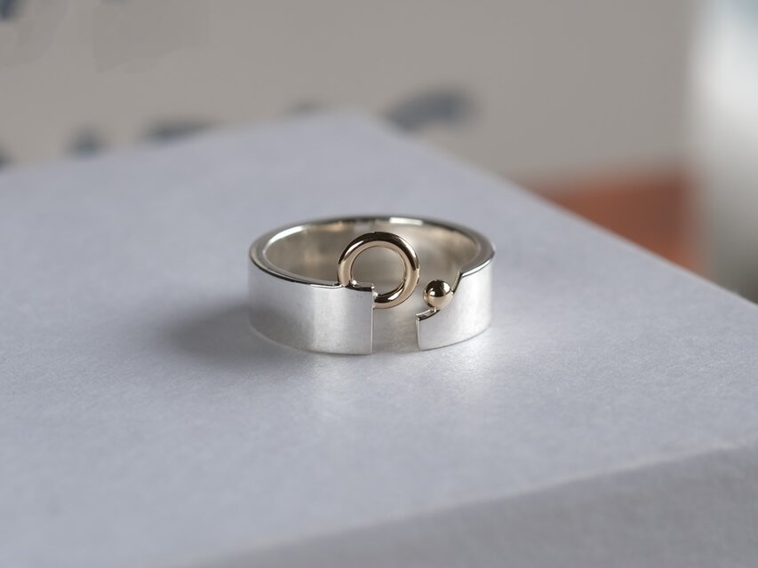 Tveir hringir ring✶K10YG×silver925 | iichi 日々の暮らしを心地よく