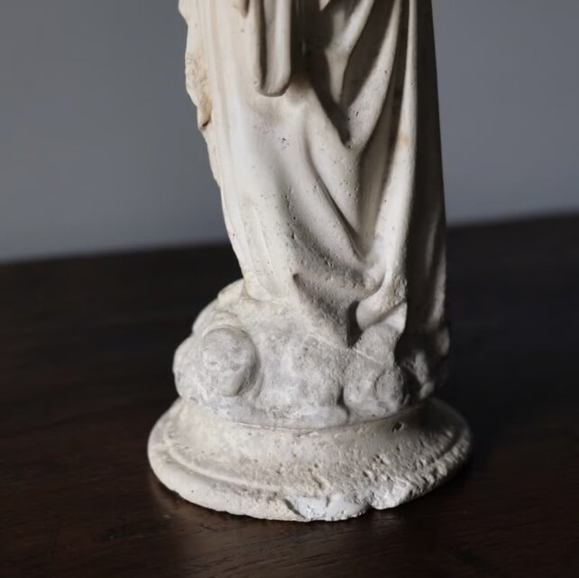 石膏 聖母マリア像 h31cm フランス アンティーク 0501536 | iichi 日々 