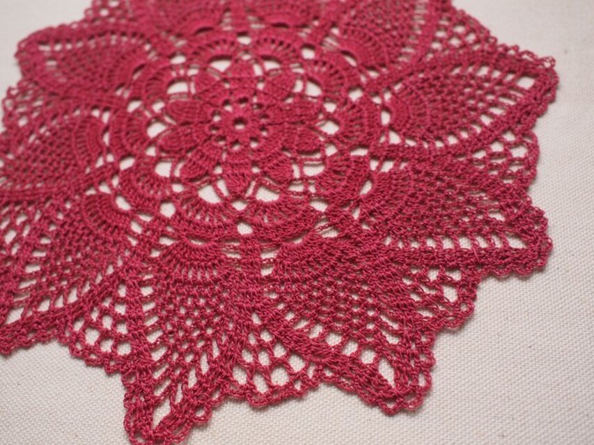 cosmos ドイリー レッド【22.5cm】