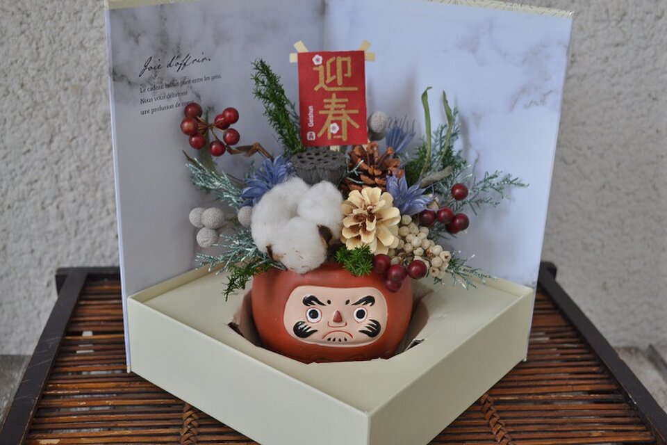 ダルマ　正月飾り　ハンドメイド 羊毛フェルト だるまさん 正月飾り 羊毛フェルト ねこぴ 通販 15005430
