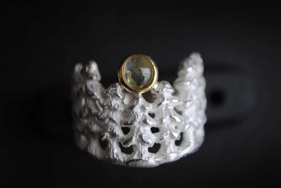 【i様オーダー品】森の上の満月《クリソベリル編》リング