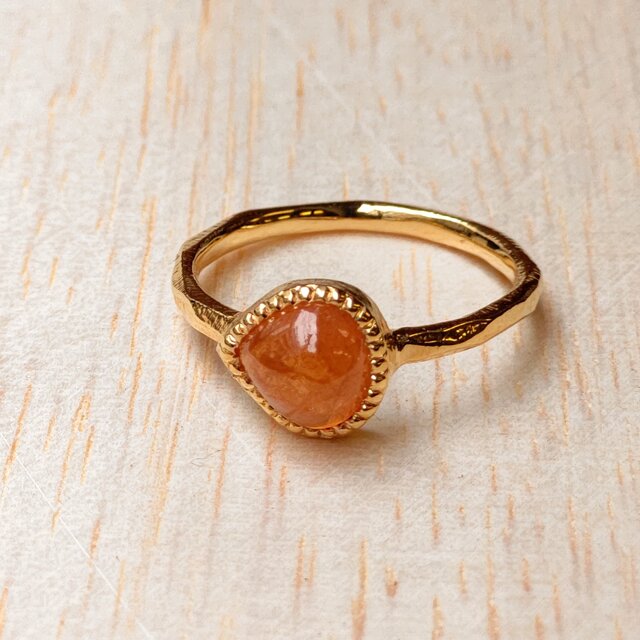 スペサルティン ガーネット マロン型 カボション 2.1ct シルバーSV925