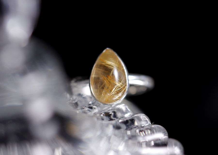 New ☆ 新作 ☆『ルチルクォーツ』の世界でひとつの天然石リングsilver925