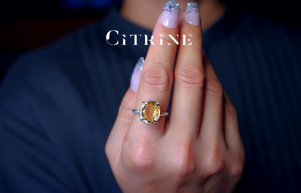 新作 ☆New☆『Citrine』の世界でひとつの天然石リング silver925