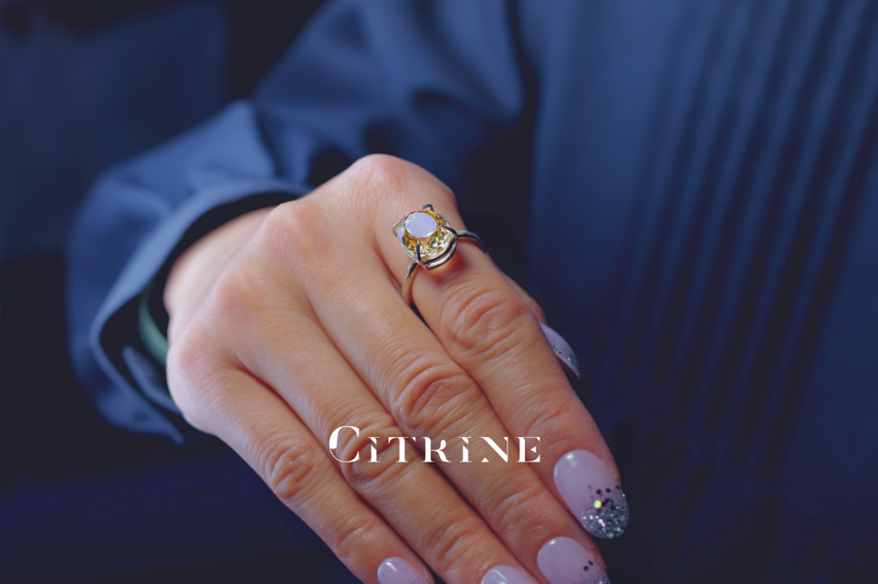 新作 ☆New☆『Citrine』の世界でひとつの天然石リング silver925