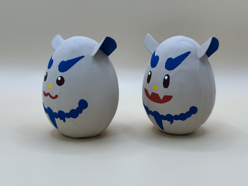 月桃シーサー張り子濃縹（こきはなだ）ペア | iichi 日々の暮らしを