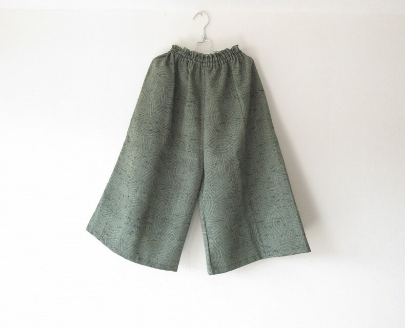 ☆ウール着物ガウチョパンツ☆【再販】/31kg060