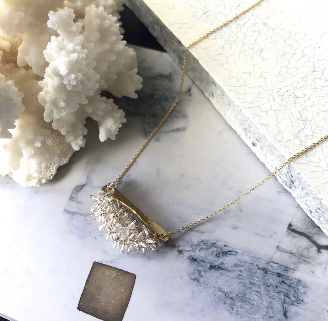 【K14gfと真鍮】『実り』クリスタルクォーツのネックレス