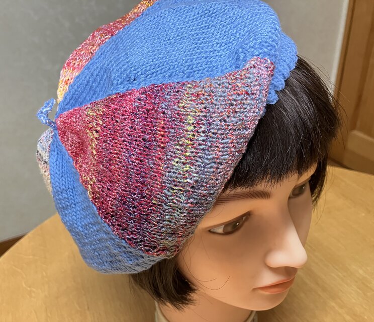 ベレー帽(手編み)