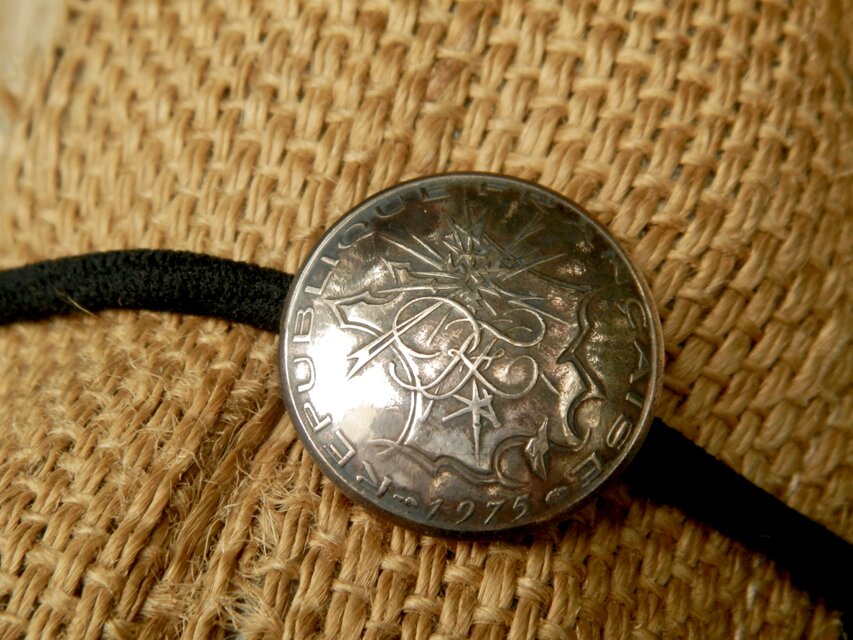 ＃H132  France Coin Hair Elastic