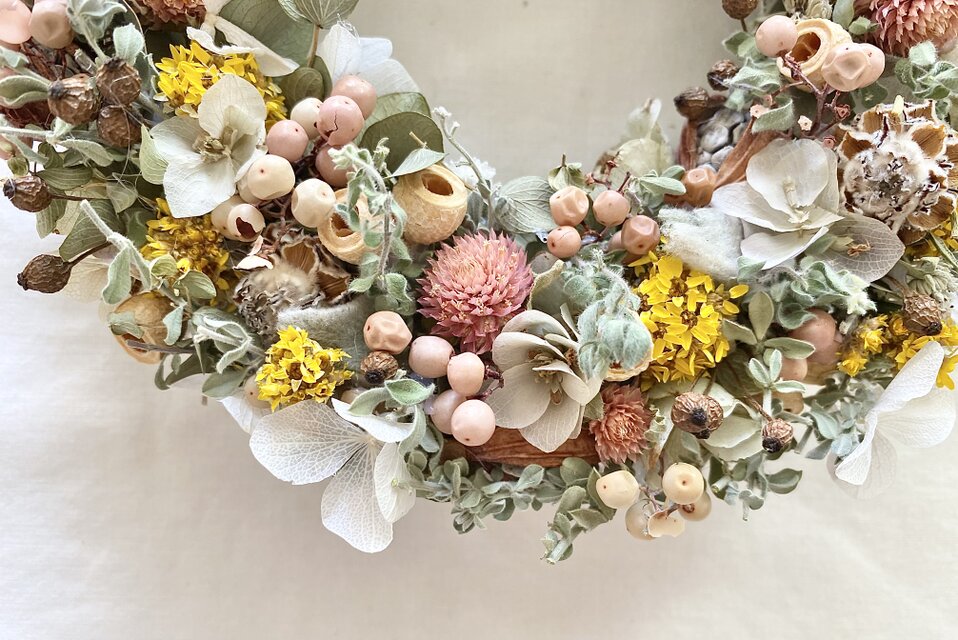 Further☆作品♡ 春待ち早春フラワーリース♡ 雛祭リース♡ひな祭り♡ リース ＜ Floral Happiness