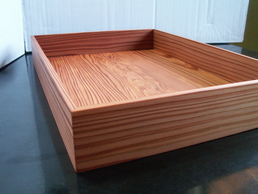 ○サイズオーダー可能○ 屋久杉 無垢 A4クリアファイルが入るトレイ