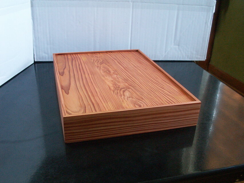 ○サイズオーダー可能○ 屋久杉 無垢 A4クリアファイルが入るトレイ