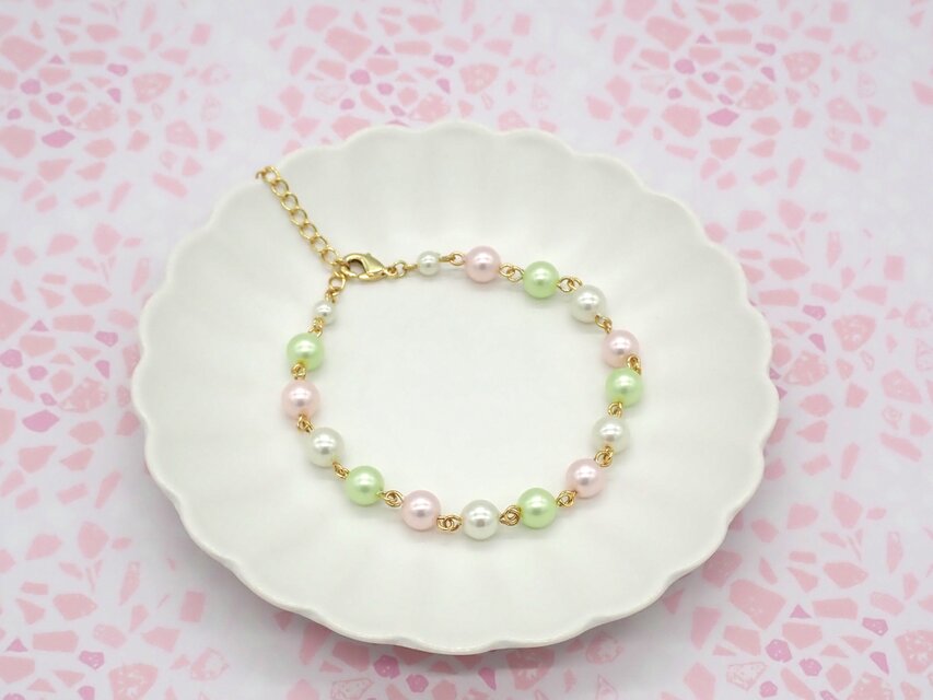 さくら色パールブレスレット