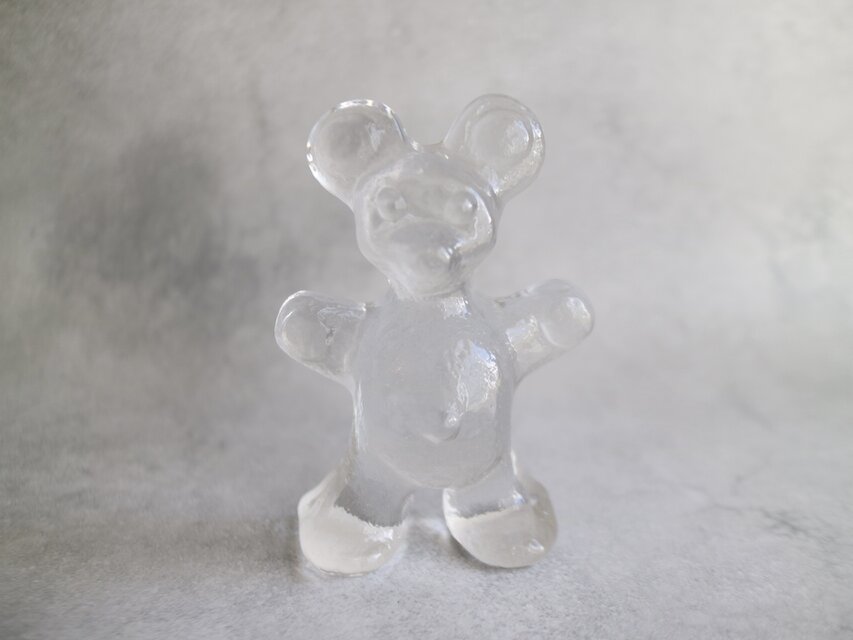 Bergdala Glasbruk / くまのガラスオブジェ クリア No.4824
