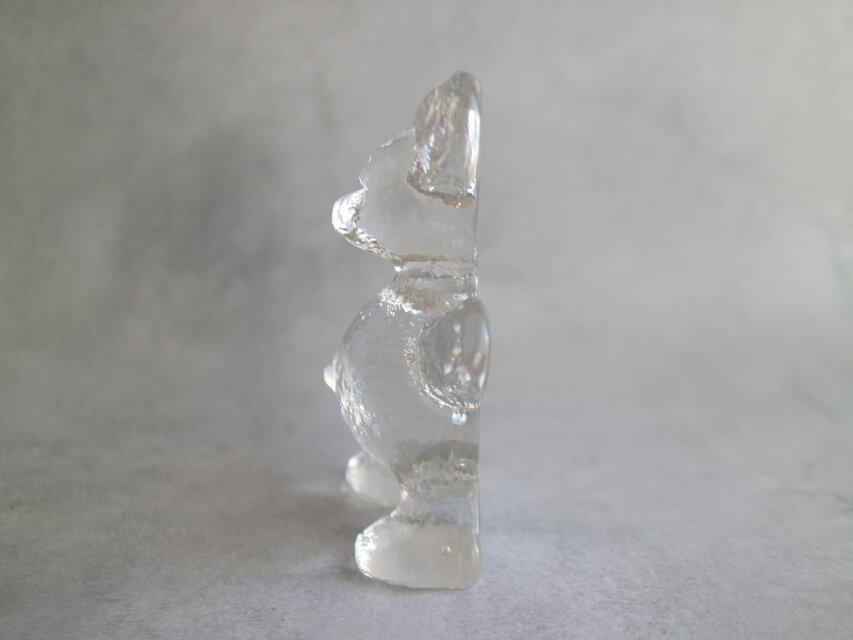 Bergdala Glasbruk / くまのガラスオブジェ クリア No.4824