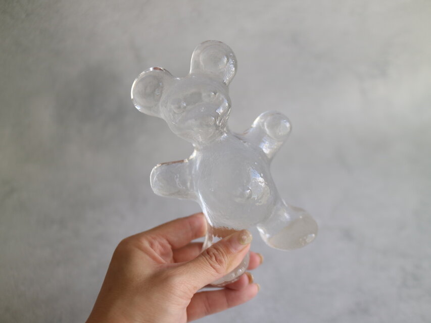 Bergdala Glasbruk / くまのガラスオブジェ クリア No.4824