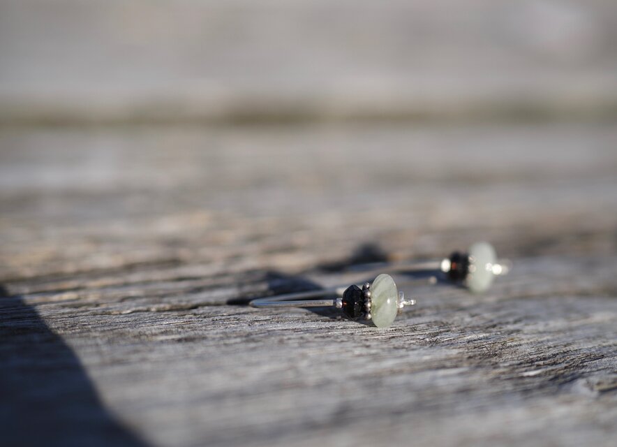 <MTO> -Libyan grass・Black tourmaline- marquise pierce